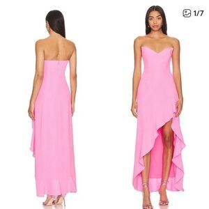 Amanda Uprichard Vibrant Pink Strapless Dress